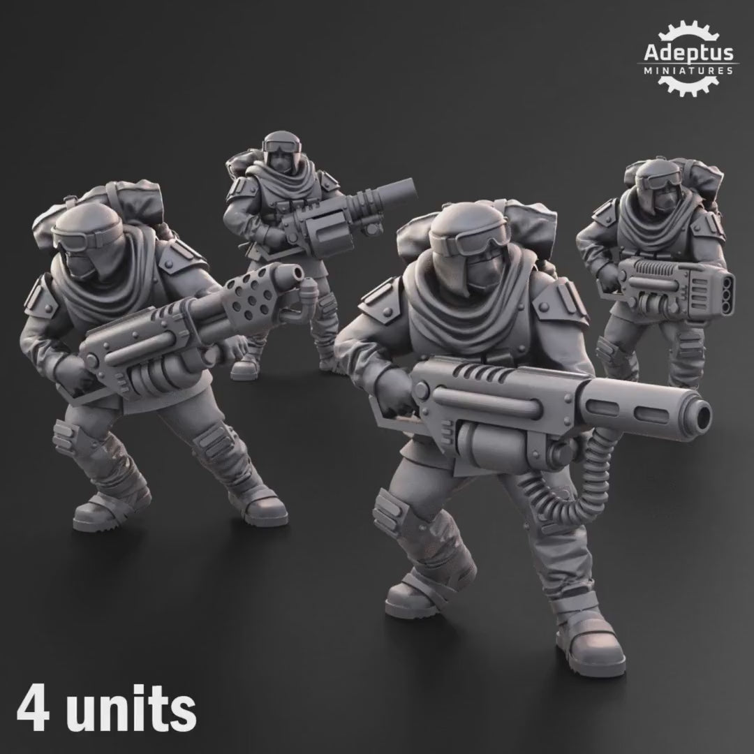 Khaleeth Regiment Special Weapons Team by Adeptus Miniatures | 3D printed Tabletop Miniatures