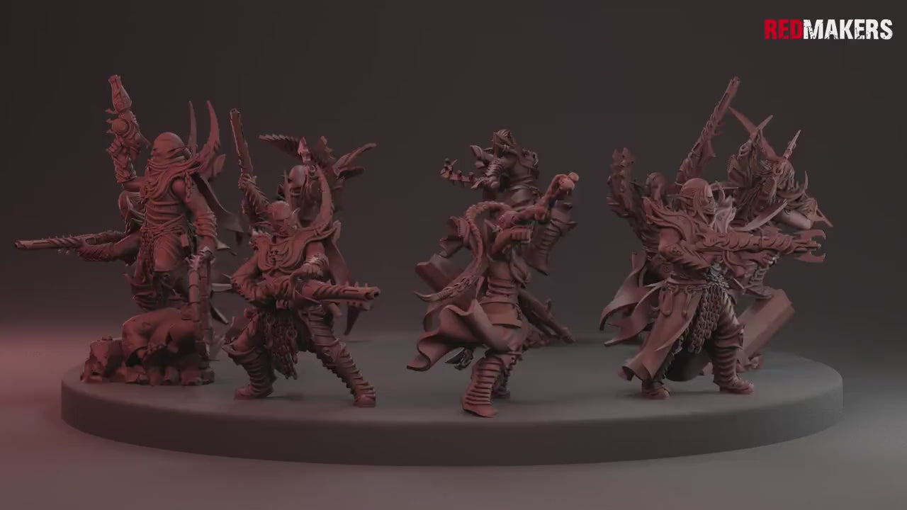 Dark Elves Kill Squad by Red Makers | 3D printed Tabletop Miniatures