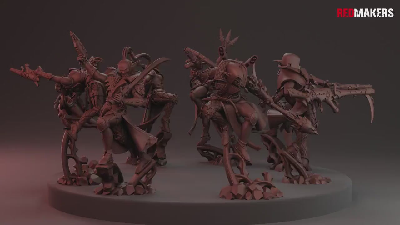 The Silent Masque Kill Squad by Red Makers | 3D printed Tabletop Miniatures