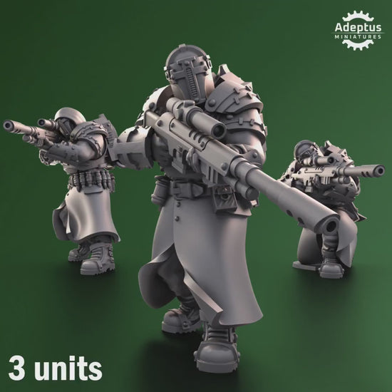 Crusaders Covenant Snipers by Adeptus Miniatures | 3D printed Tabletop Miniatures