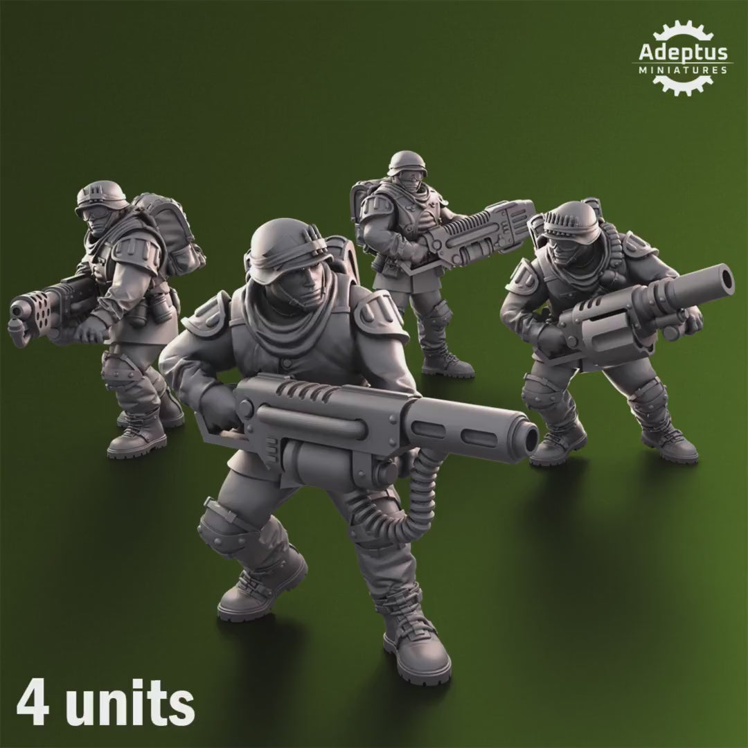 Shellcord Troopers Special Weapons Team by Adeptus Miniatures | 3D printed Tabletop Miniatures