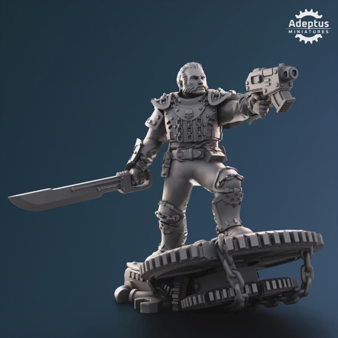 Greyplate Troops Commander by Adeptus Miniatures | 3D printed Tabletop Miniatures