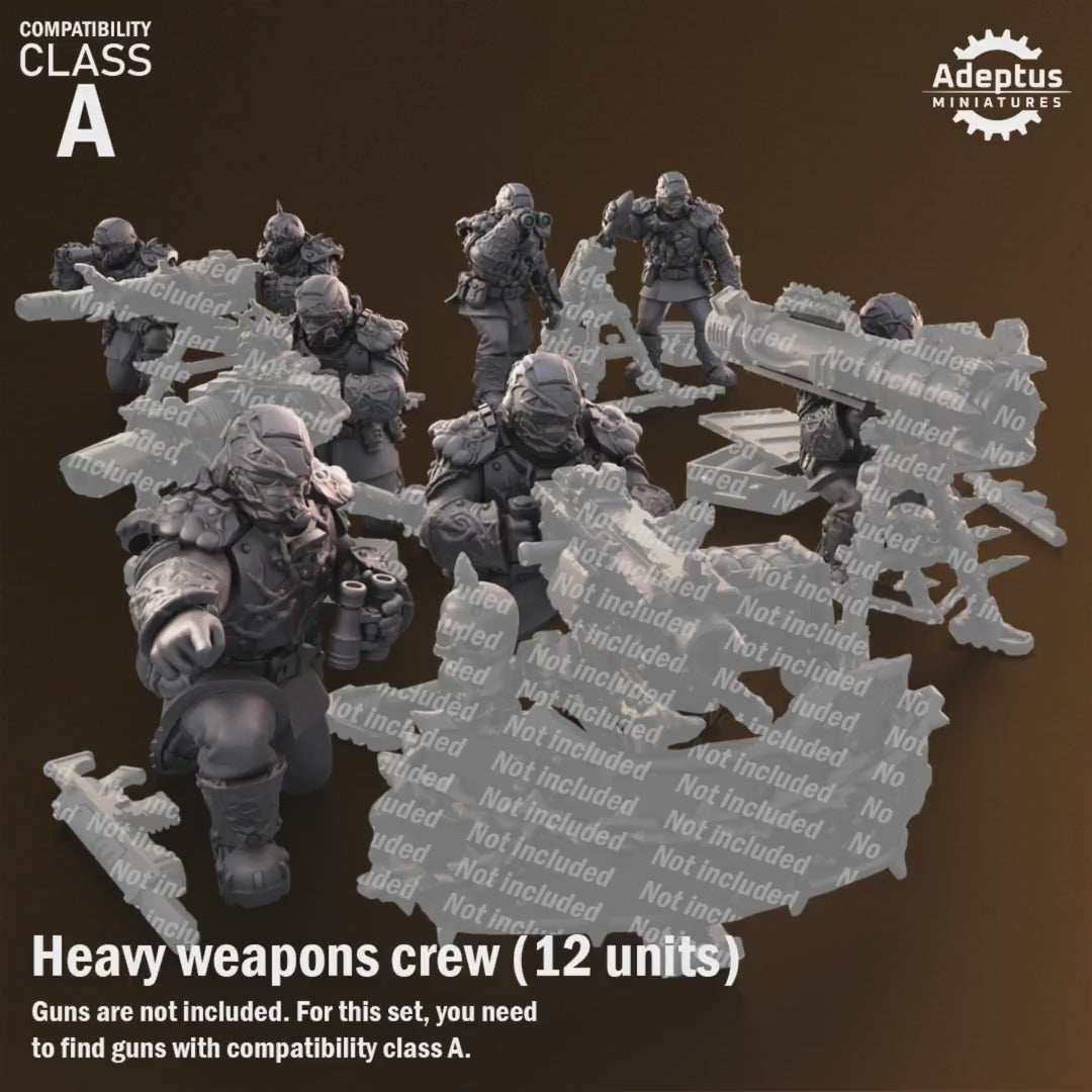 Sporeblight Regiment Heavy Weapons Operators by Adeptus Miniatures | 3D printed Tabletop Miniatures