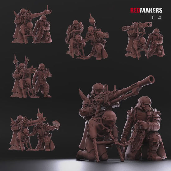 Renegade Death Division Heavy Support Squad by RedMakers | 3D Printed Tabletop Miniatures