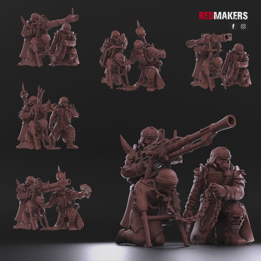 Renegade Death Division Heavy Support Squad by RedMakers | 3D Printed Tabletop Miniatures