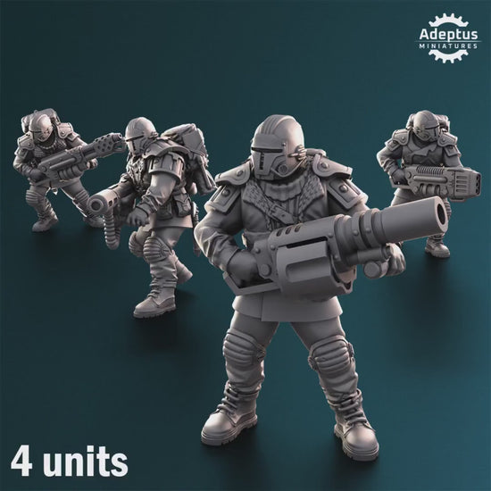 Winterline Forces Special Weapons Team by Adeptus Miniatures | 3D printed Tabletop Miniatures