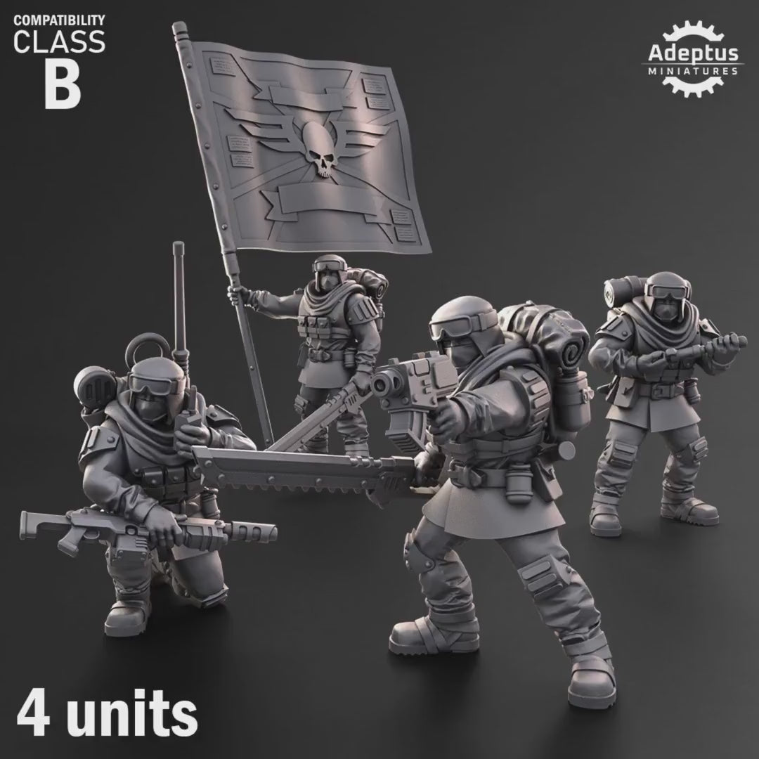 Khaleeth Regiment Command Squad by Adeptus Miniatures | 3D printed Tabletop Miniatures