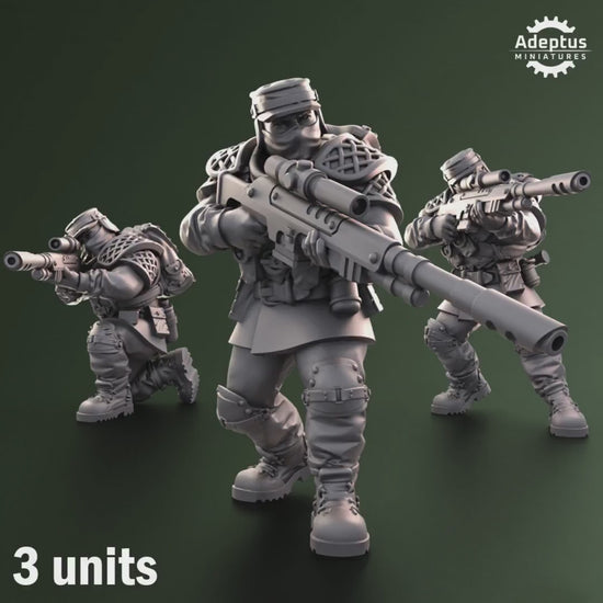 Sunscorch Regiment Snipers by Adeptus Miniatures | 3D printed Tabletop Miniatures