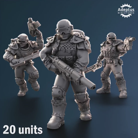 Greyplate Troops Squad by Adeptus Miniatures | 3D printed Tabletop Miniatures