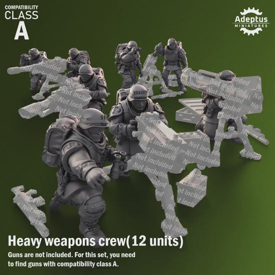 Shellcord Troopers Heavy Weapons Operators by Adeptus Miniatures | 3D printed Tabletop Miniatures