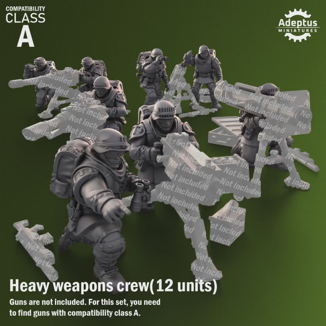 Shellcord Troopers Heavy Weapons Operators by Adeptus Miniatures | 3D printed Tabletop Miniatures