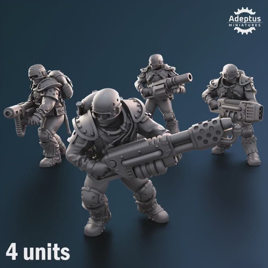 Greyplate Troops Special Weapons Team by Adeptus Miniatures | 3D printed Tabletop Miniatures
