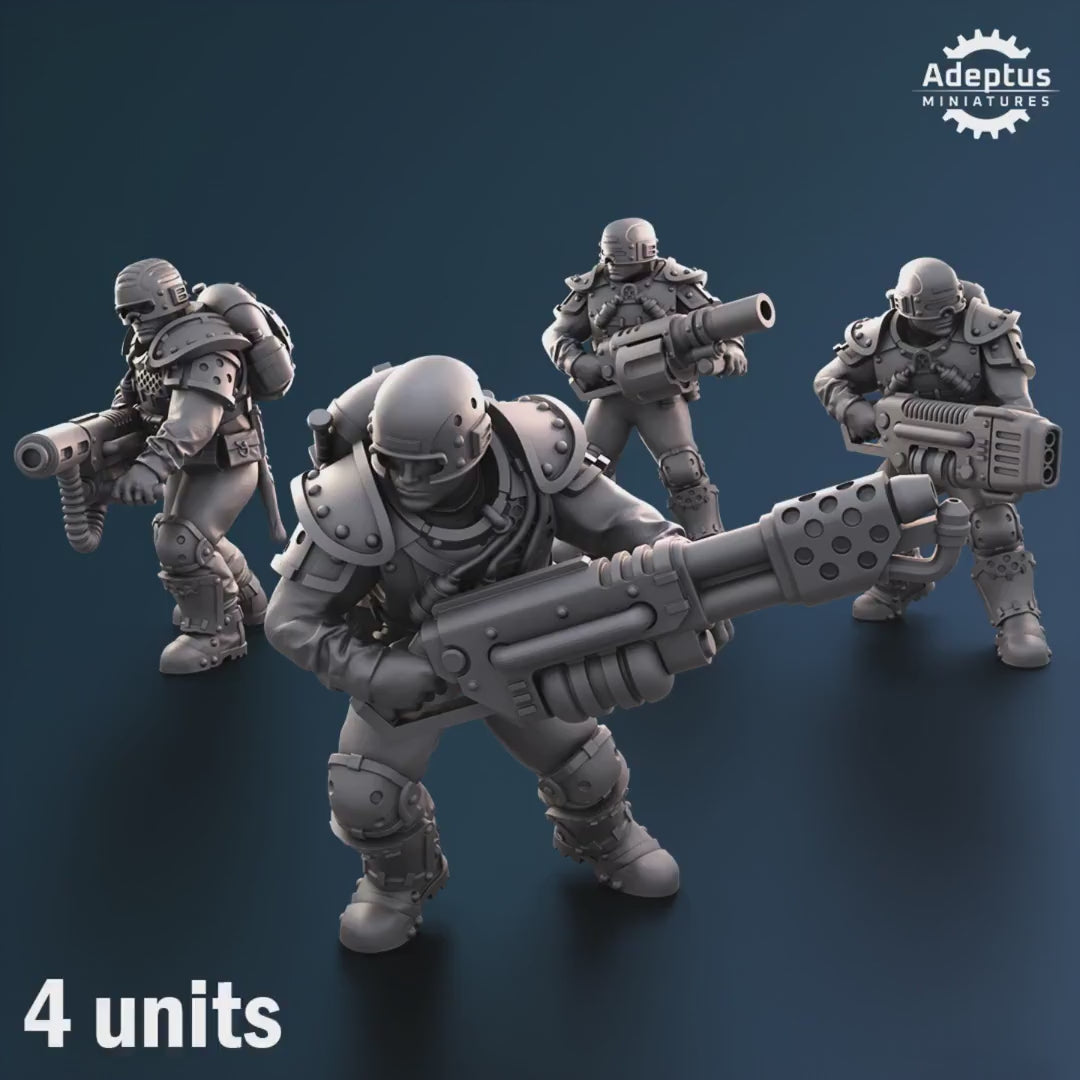 Greyplate Troops Special Weapons Team by Adeptus Miniatures | 3D printed Tabletop Miniatures