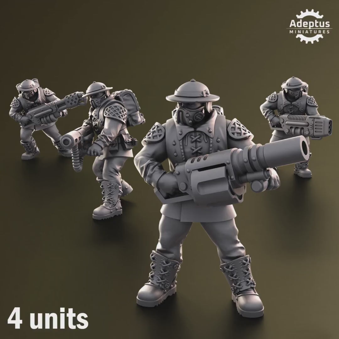 Sunclaw Regiment Special Weapons Team by Adeptus Miniatures | 3D printed Tabletop Miniatures