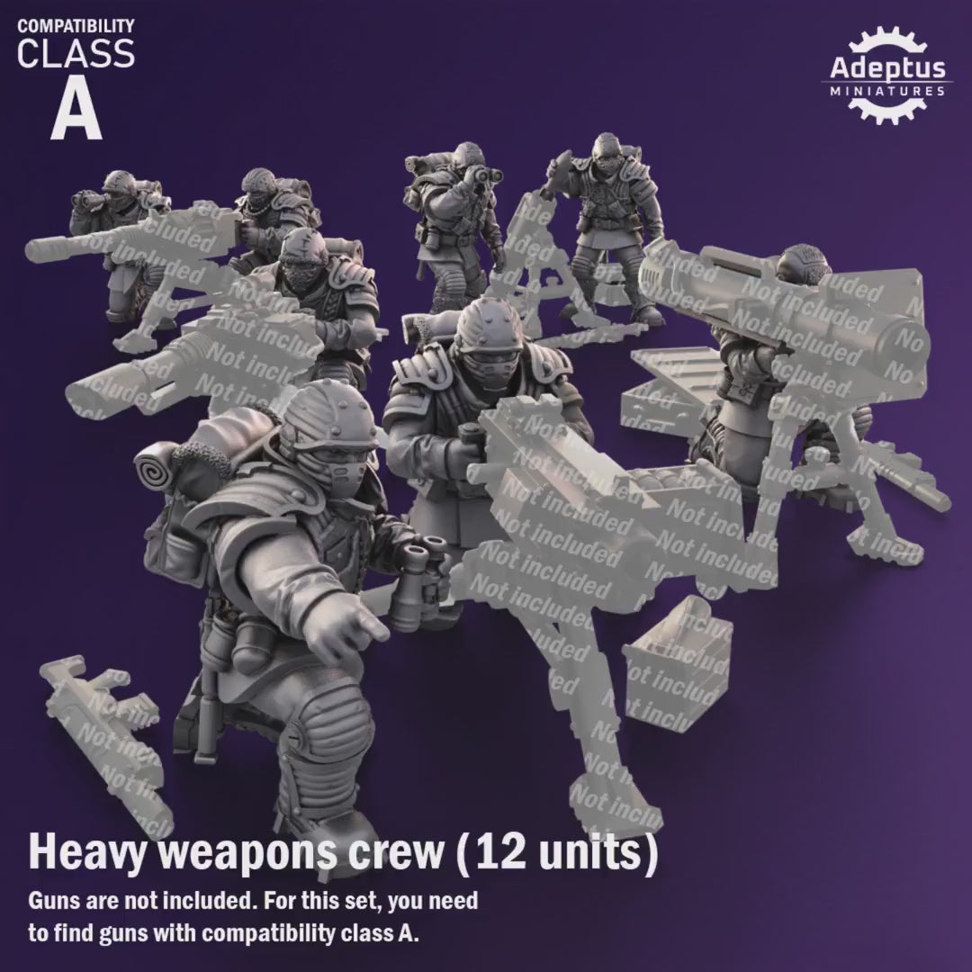 Stormsworn Troops Heavy Weapons Operators by Adeptus Miniatures | 3D printed Tabletop Miniatures