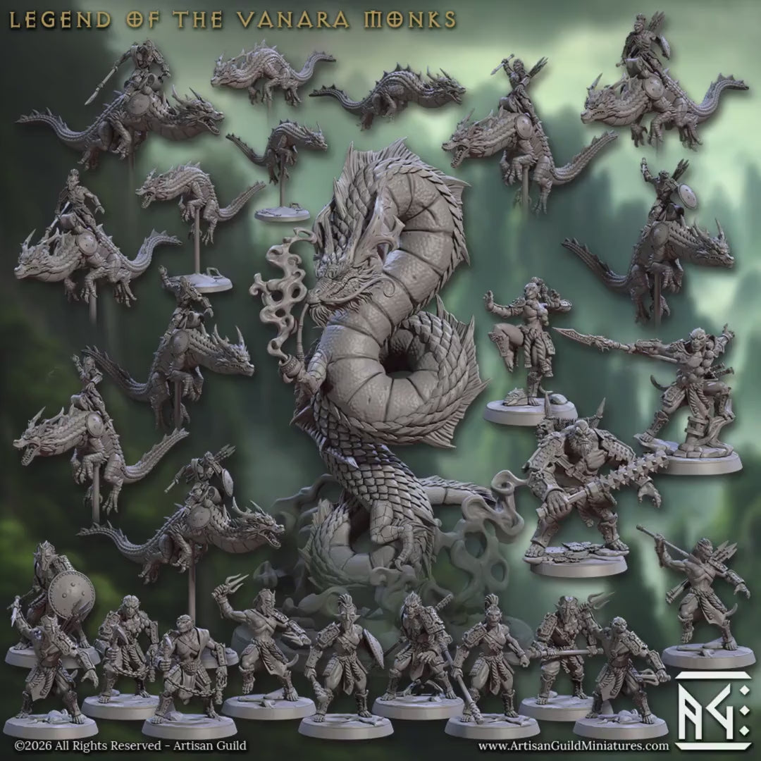 Legend of the Vanara Monks by Artisan Guild | 3D Printed Miniatures | Fantasy Models