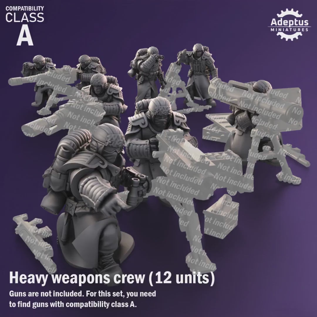 Iceward Division Heavy Weapons Operators by Adeptus Miniatures | 3D printed Tabletop Miniatures