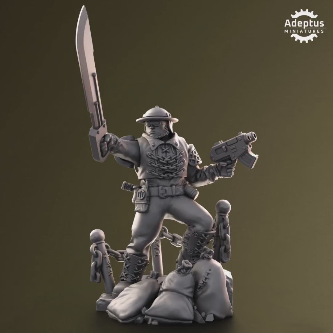 Sunclaw Regiment Commander by Adeptus Miniatures | 3D printed Tabletop Miniatures