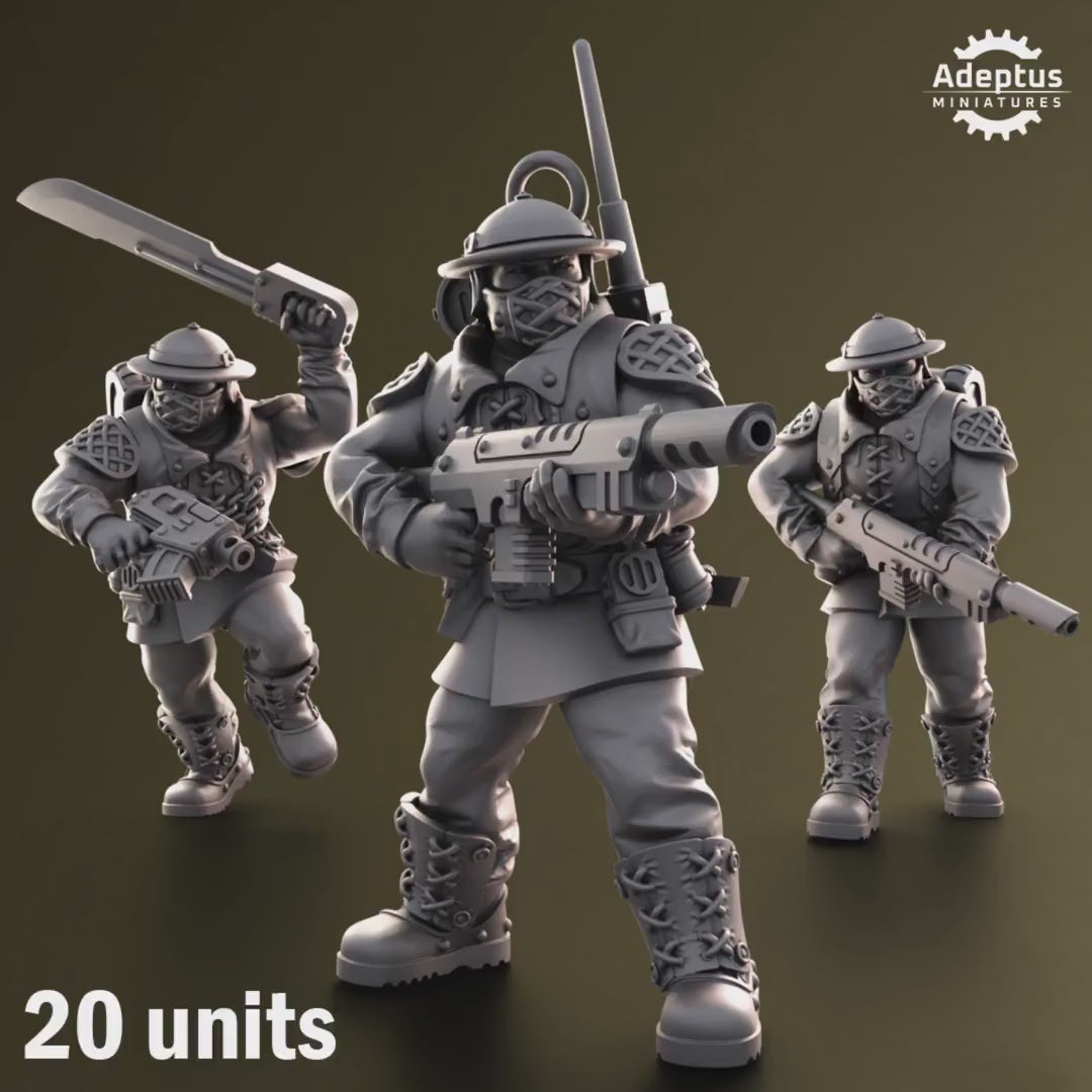 Sunclaw Regiment Squad by Adeptus Miniatures | 3D printed Tabletop Miniatures