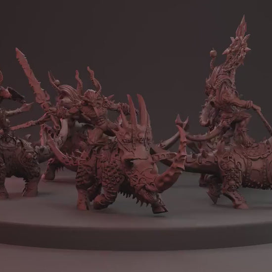 Bloodthirsty Rider Demons by RedMakers | 3D Printed Tabletop Miniatures