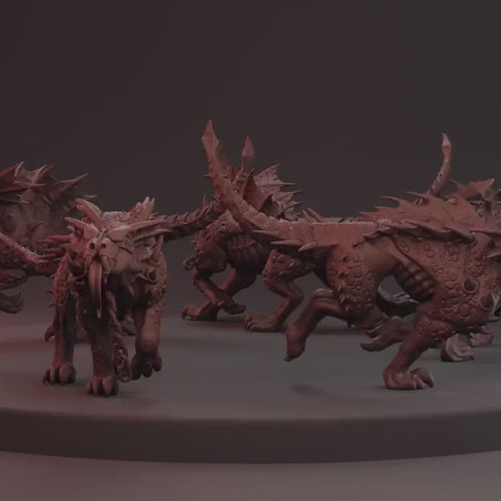 Hell Hounds Demons by RedMakers | 3D Printed Tabletop Miniatures