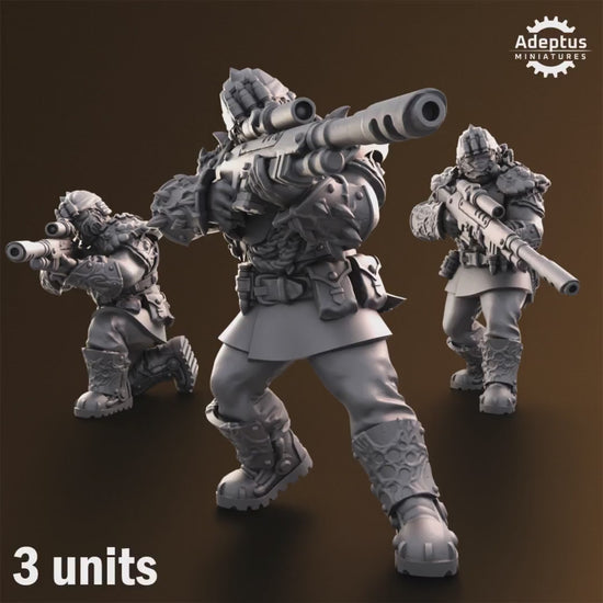 Sporeblight Regiment Snipers by Adeptus Miniatures | 3D printed Tabletop Miniatures
