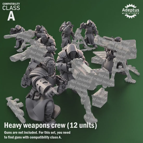 Crusaders Covenant Heavy Weapons Operators by Adeptus Miniatures | 3D printed Tabletop Miniatures