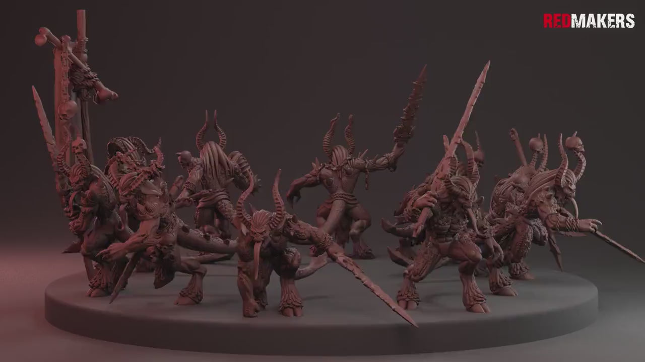 Bloodthirsty Demons by RedMakers | 3D Printed Tabletop Miniatures