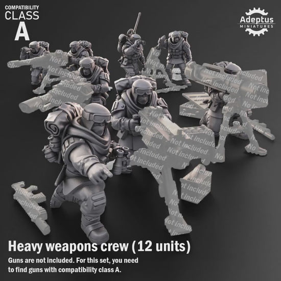 Khaleeth Regiment Heavy Weapons Operators by Adeptus Miniatures | 3D printed Tabletop Miniatures