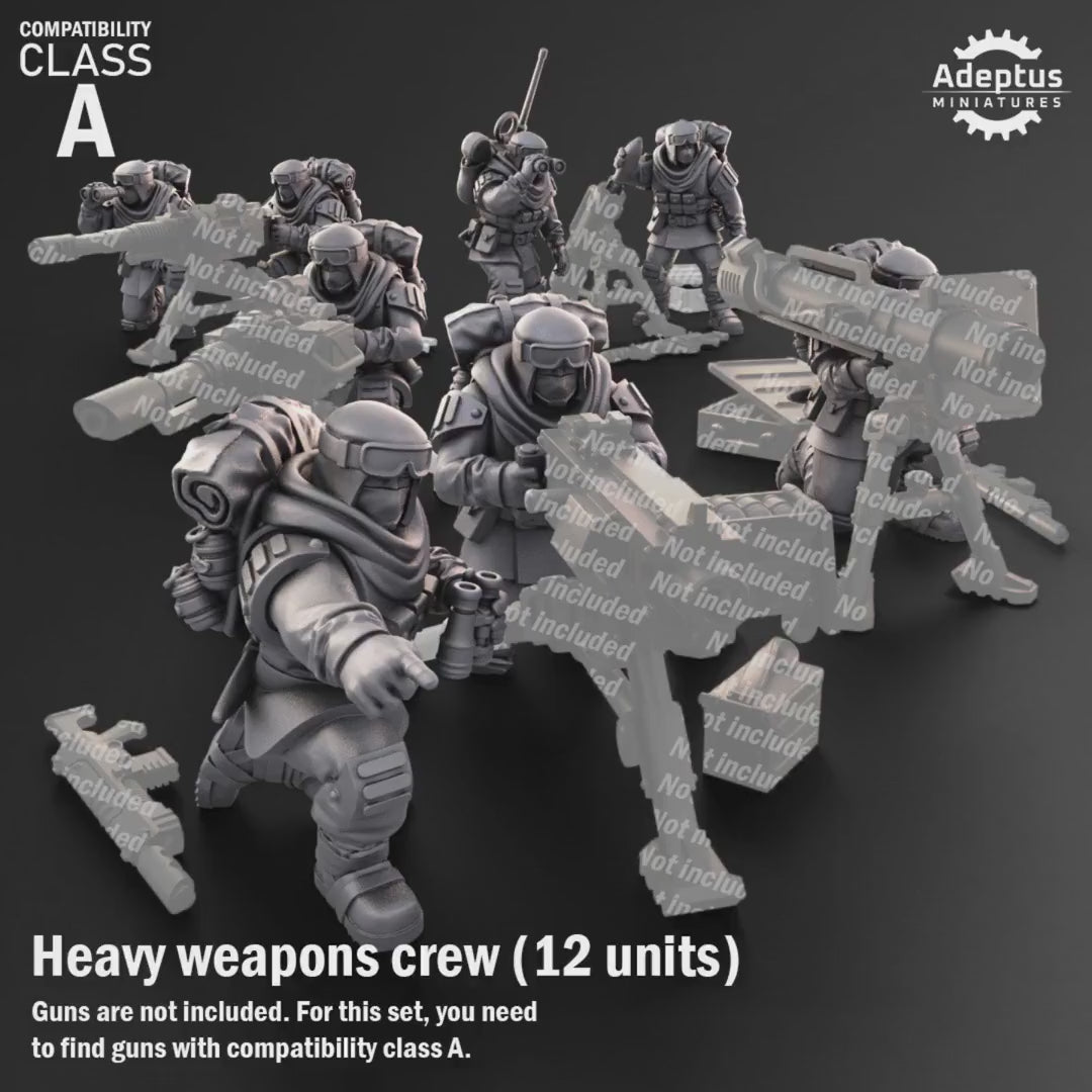 Khaleeth Regiment Heavy Weapons Operators by Adeptus Miniatures | 3D printed Tabletop Miniatures