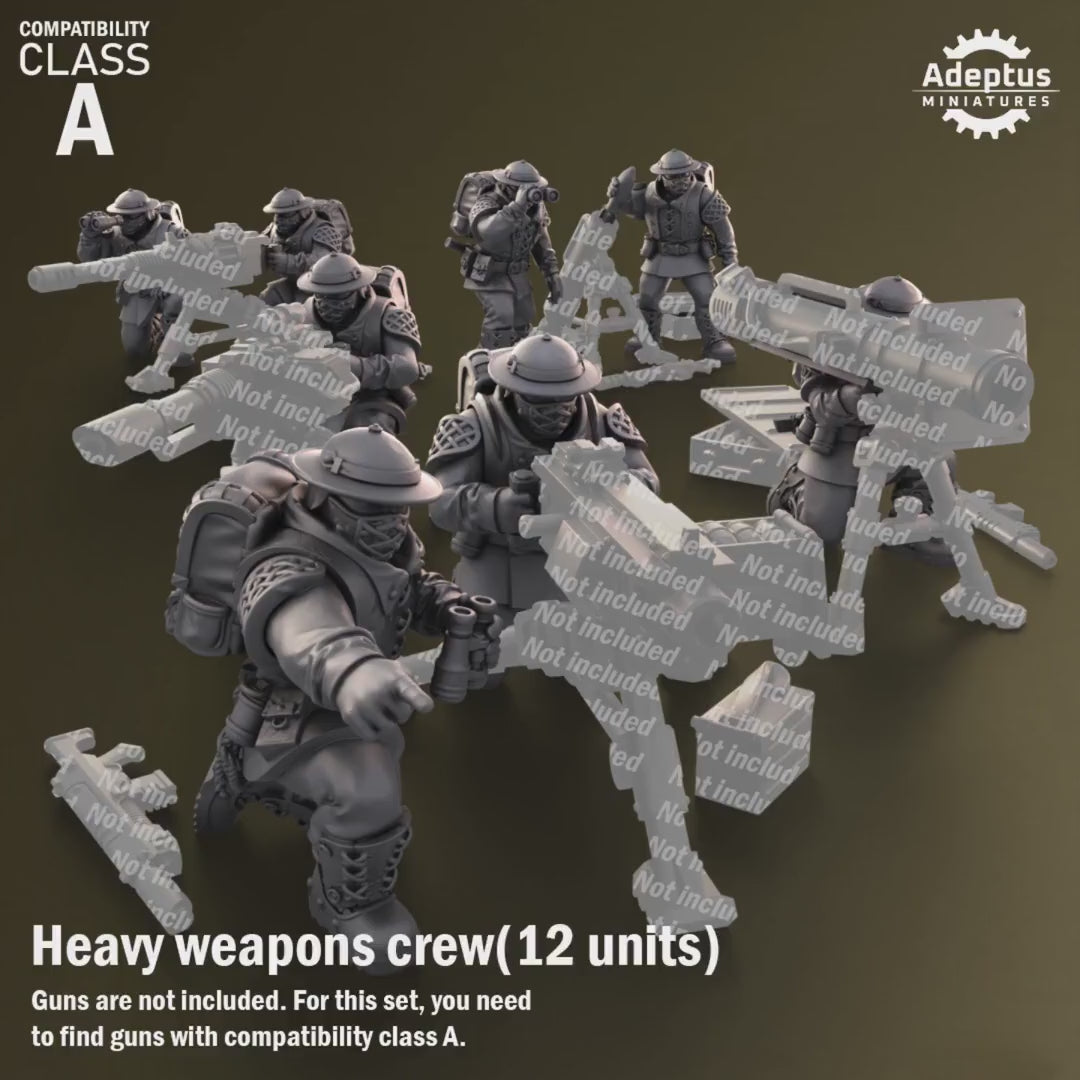 Sunclaw Regiment Heavy Weapons Operators by Adeptus Miniatures | 3D printed Tabletop Miniatures