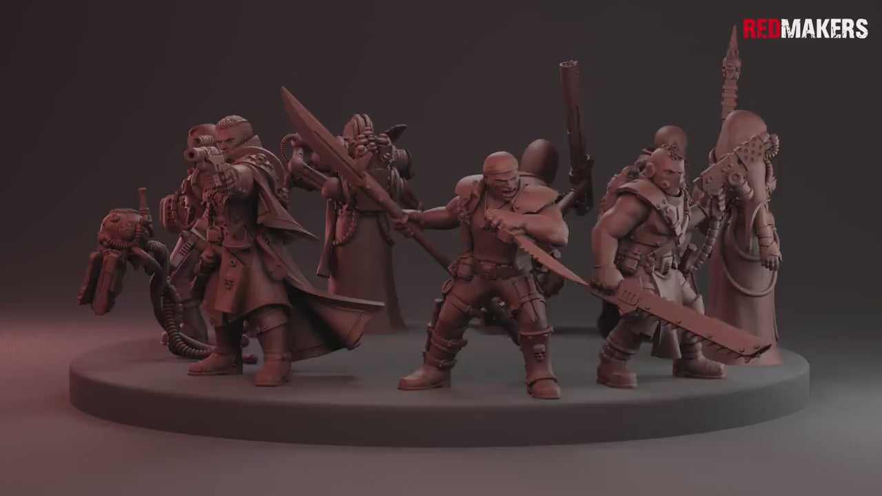 Inquisition Kill Squad by Red Makers | 3D Printed Tabletop Miniatures