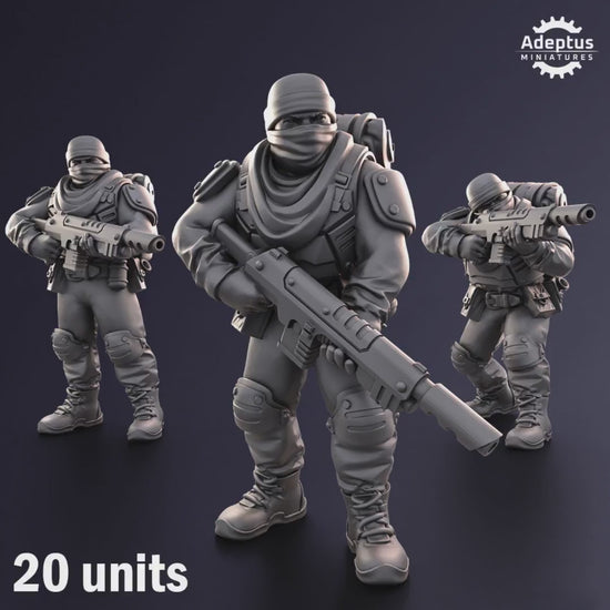 Sandshroud Batallion Squad by Adeptus Miniatures | 3D printed Tabletop Miniatures
