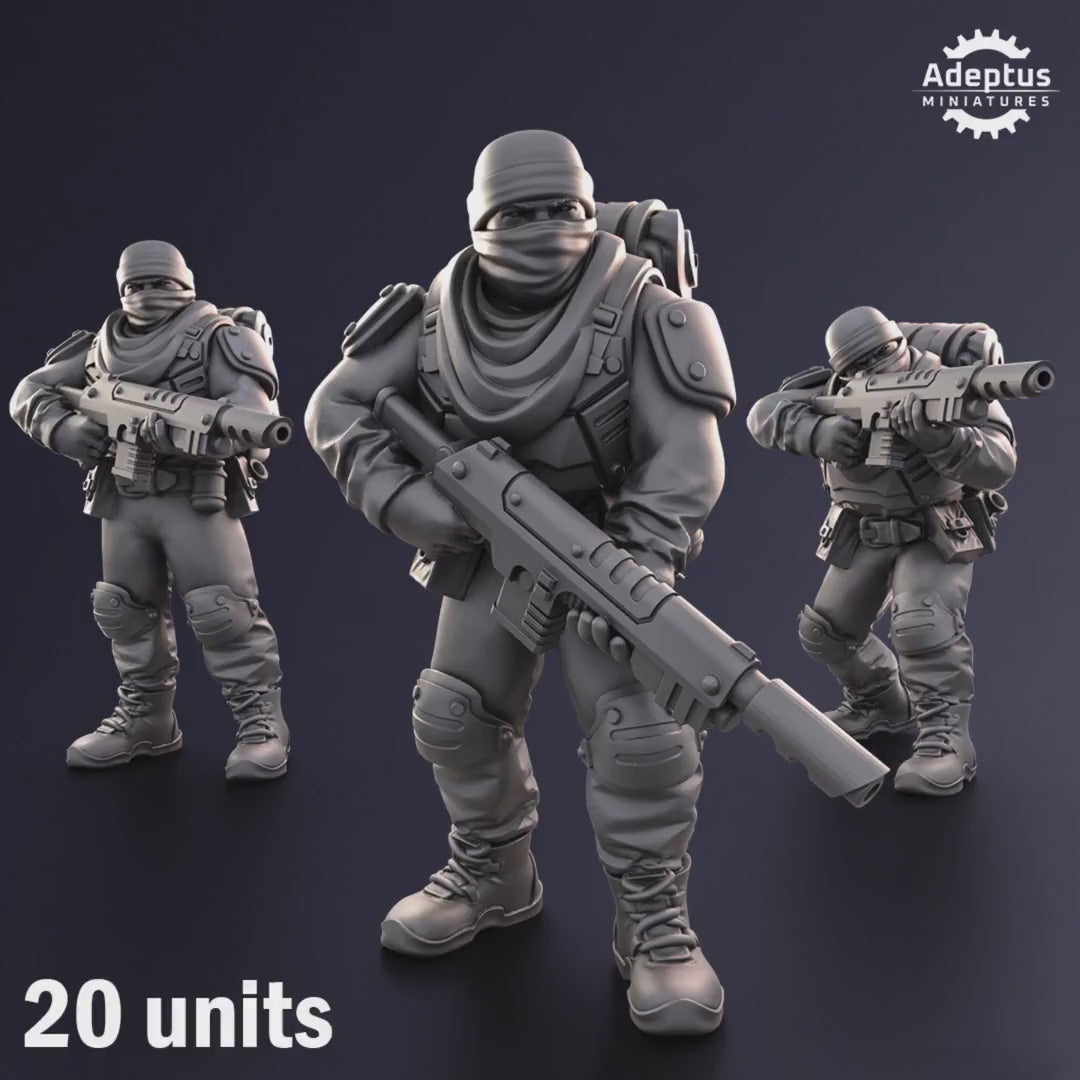 Sandshroud Batallion Squad by Adeptus Miniatures | 3D printed Tabletop Miniatures